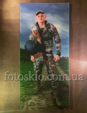 Фото под стеклом военному на памятник- Fotosklo