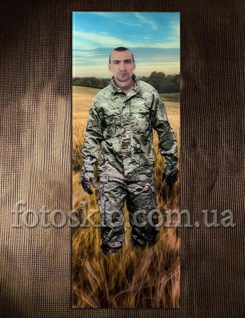 Фото під склом військовому на памятник - Fotosklo