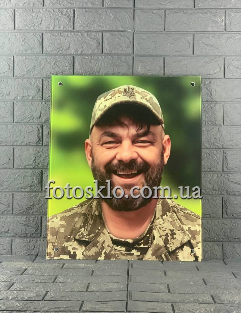 Фото під склом військовому на памятник - Fotosklo